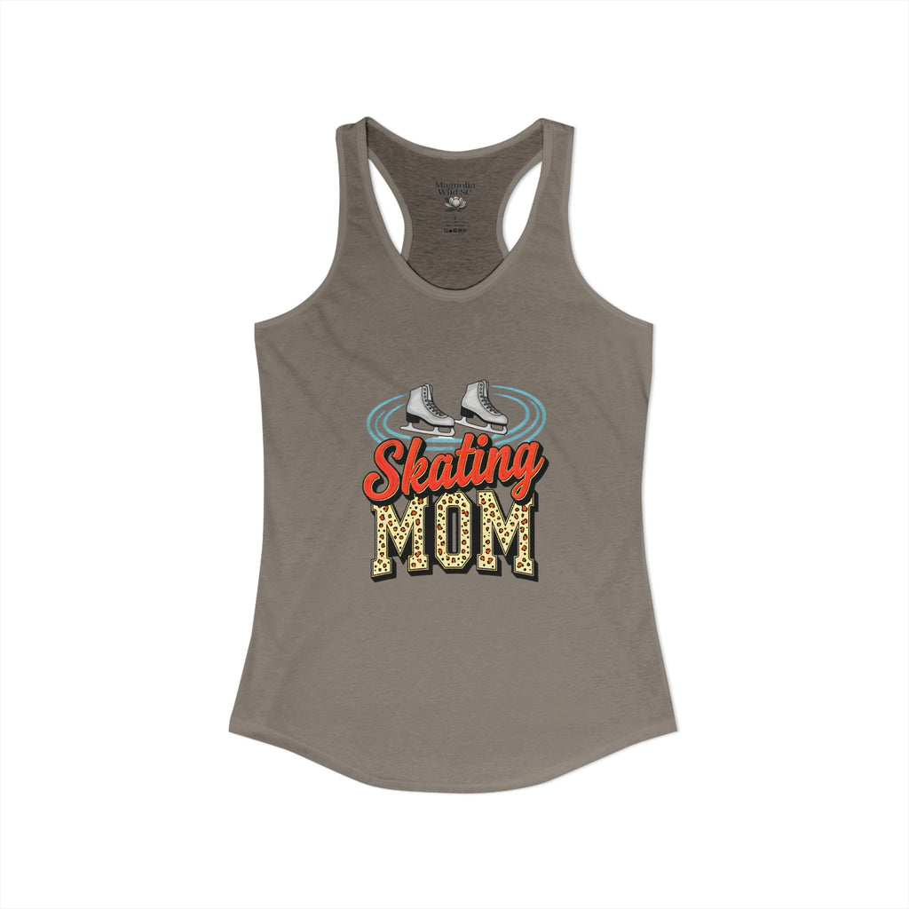 Figure Skating Mom Racerback Tank – Personalized Name & Number Option | Lightweight Women’s Figure Skating Tank Top - Magnolia Wild SC
