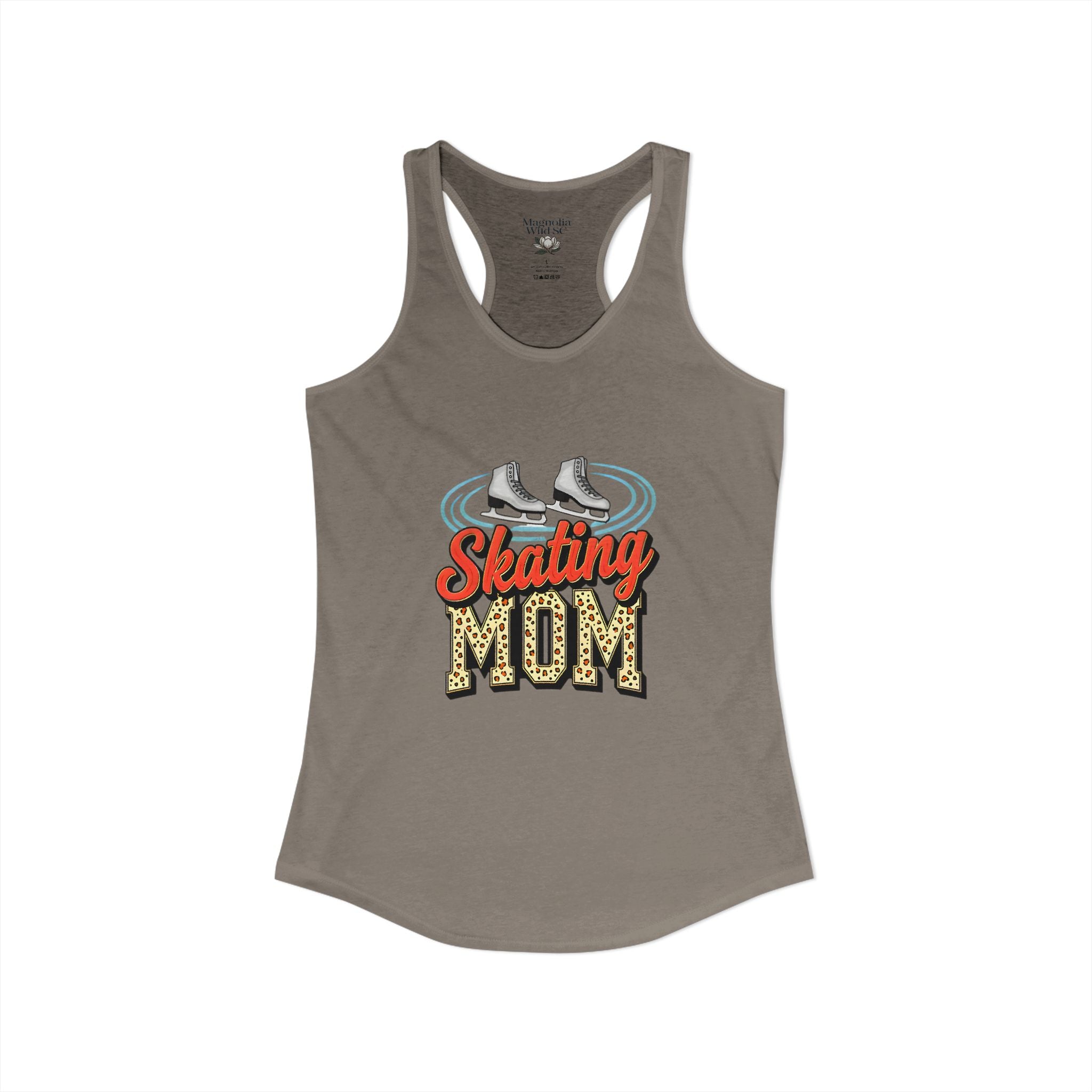 Figure Skating Mom Racerback Tank – Personalized Name & Number Option | Lightweight Women’s Figure Skating Tank Top - Magnolia Wild SC