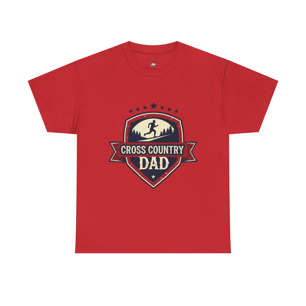 Retro Badge Style: The Vintage Cross Country Dad Shield Tee - Magnolia Wild SC
