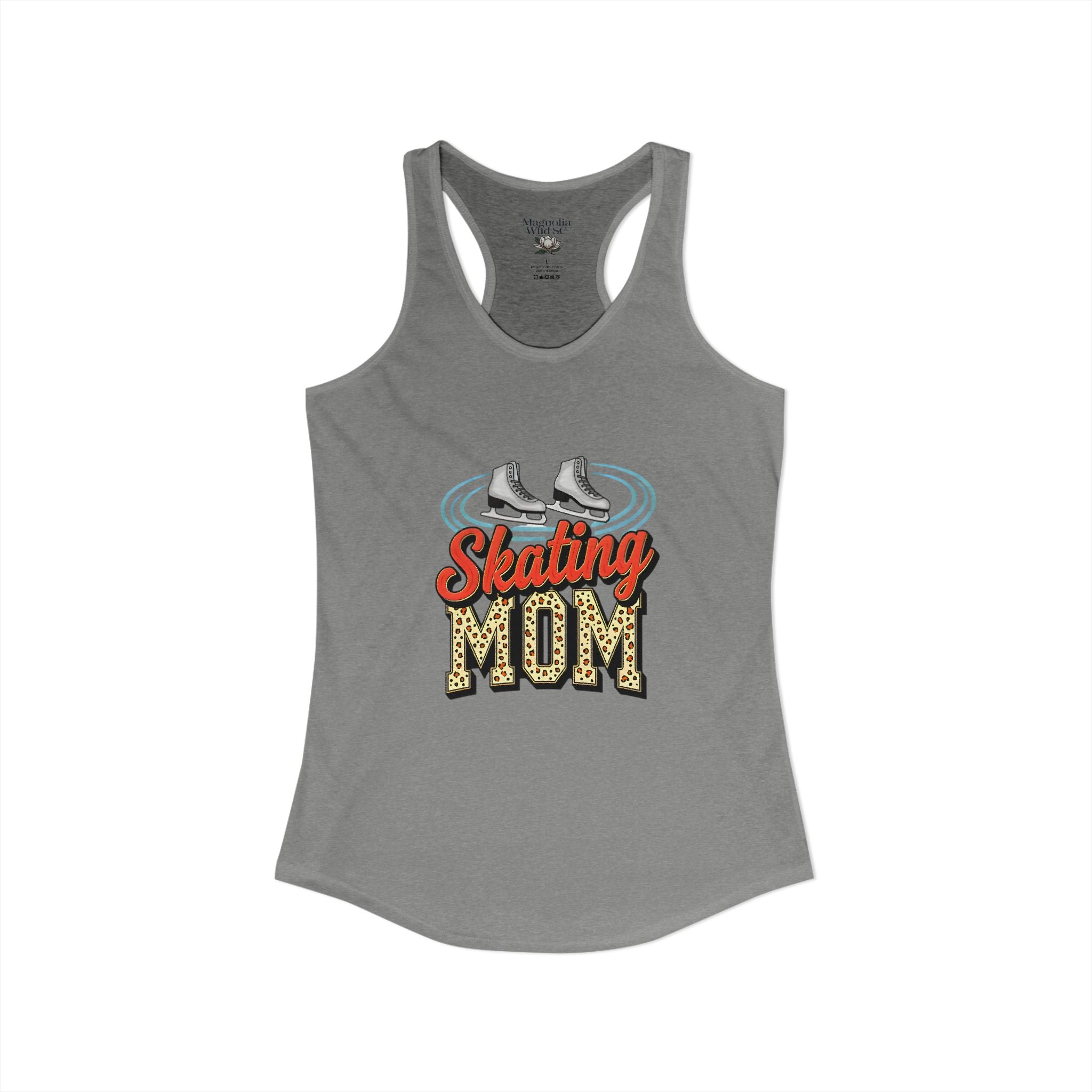 Figure Skating Mom Racerback Tank – Personalized Name & Number Option | Lightweight Women’s Figure Skating Tank Top - Magnolia Wild SC