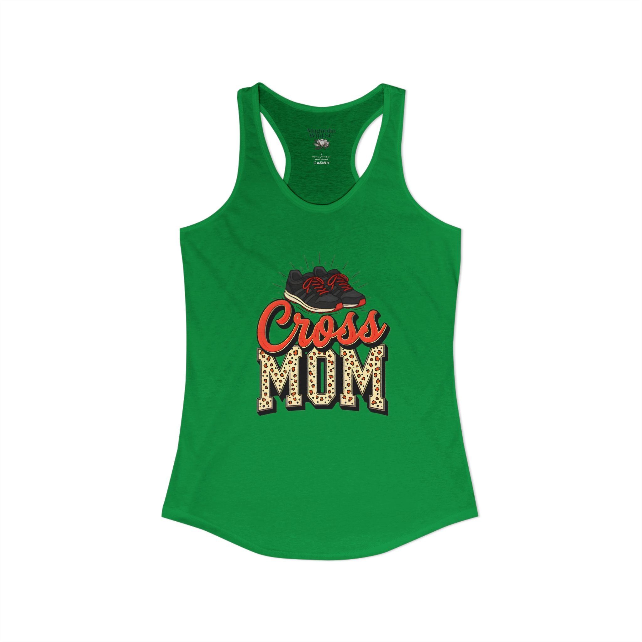 Mom Cross Country Mom Racerback Tank – Personalized Name & Number Option - Magnolia Wild SC