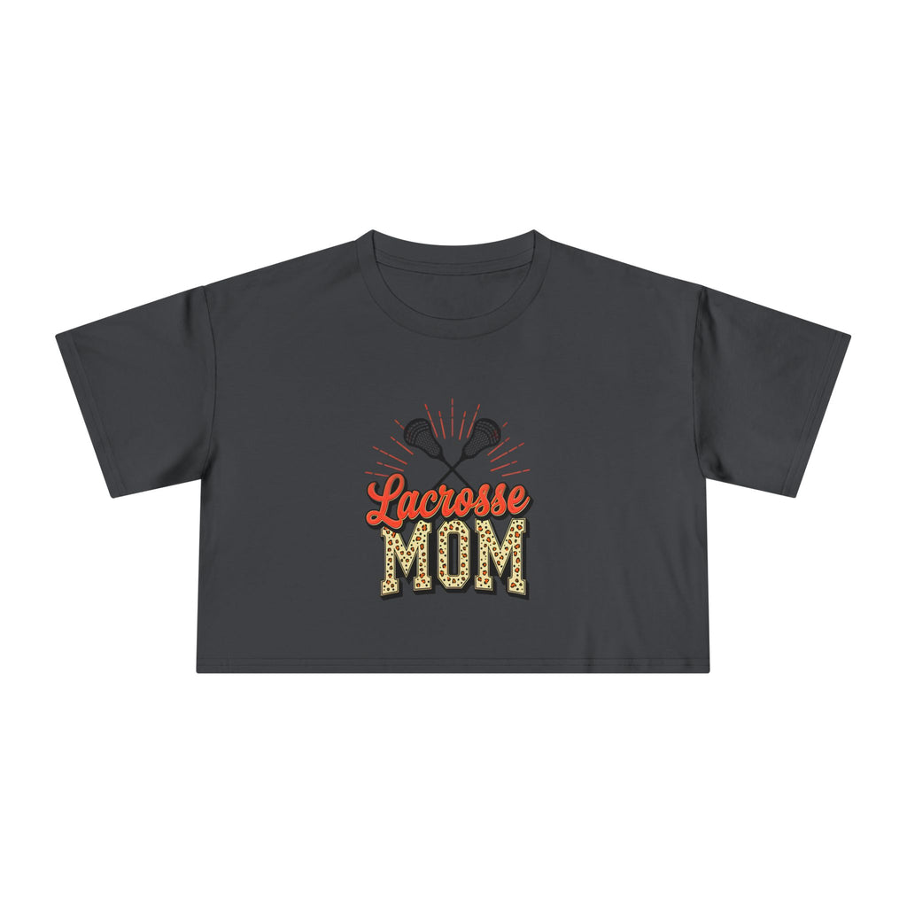 Lacrosse Mom Cheetah Print Women's Crop Tee - Magnolia Wild SC