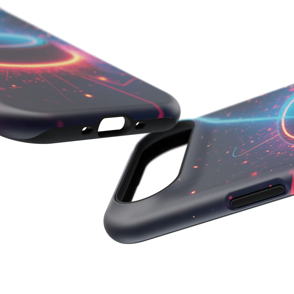 Neon Laser Hockey Puck Impact-Resistant Phone Case - Magnolia Wild SC