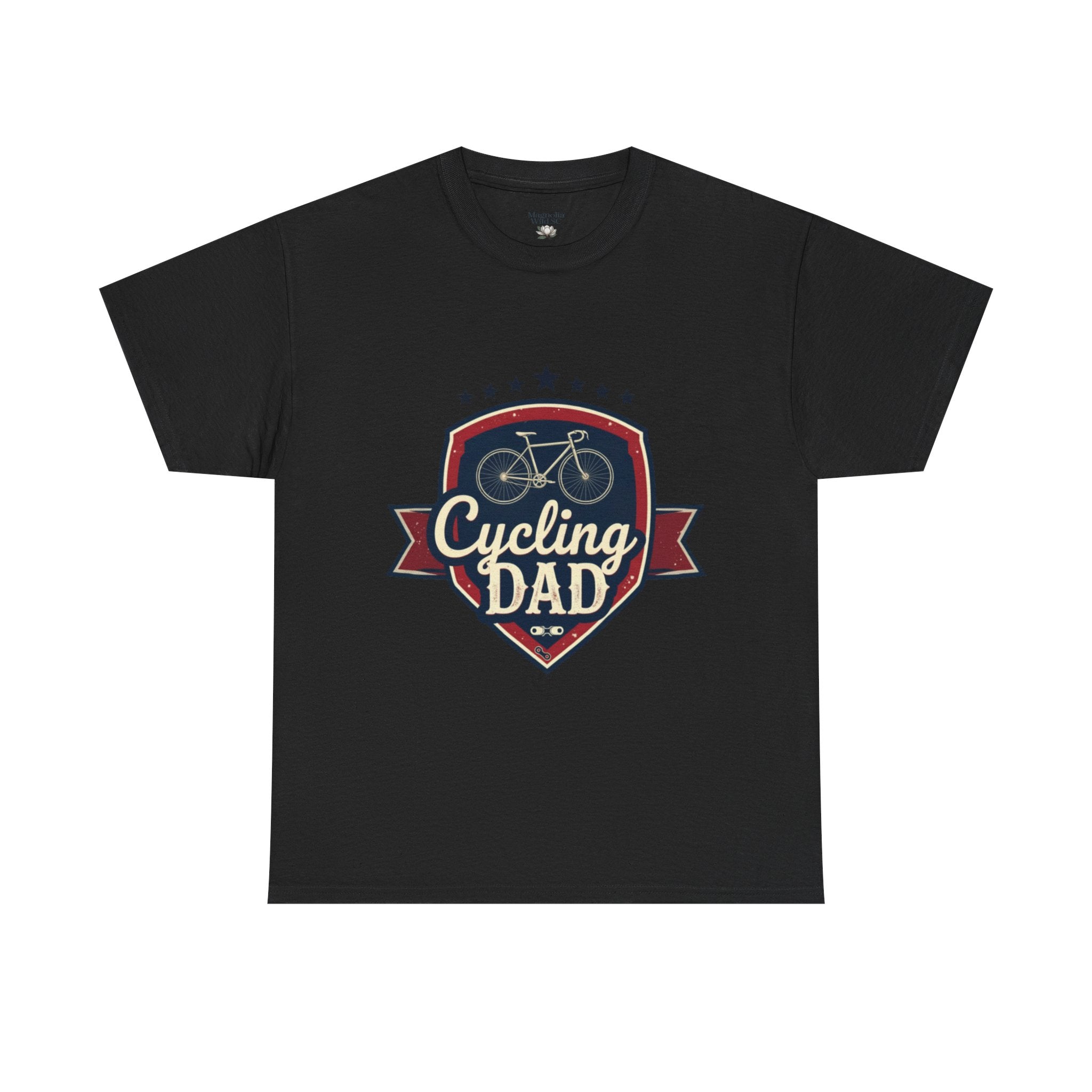 Retro Badge Style: The Vintage Cycling Dad Shield Tee - Magnolia Wild SC