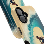 Surfer Riding a Wave iPhone Case — Magnetic Impact-Resistant - Magnolia Wild SC