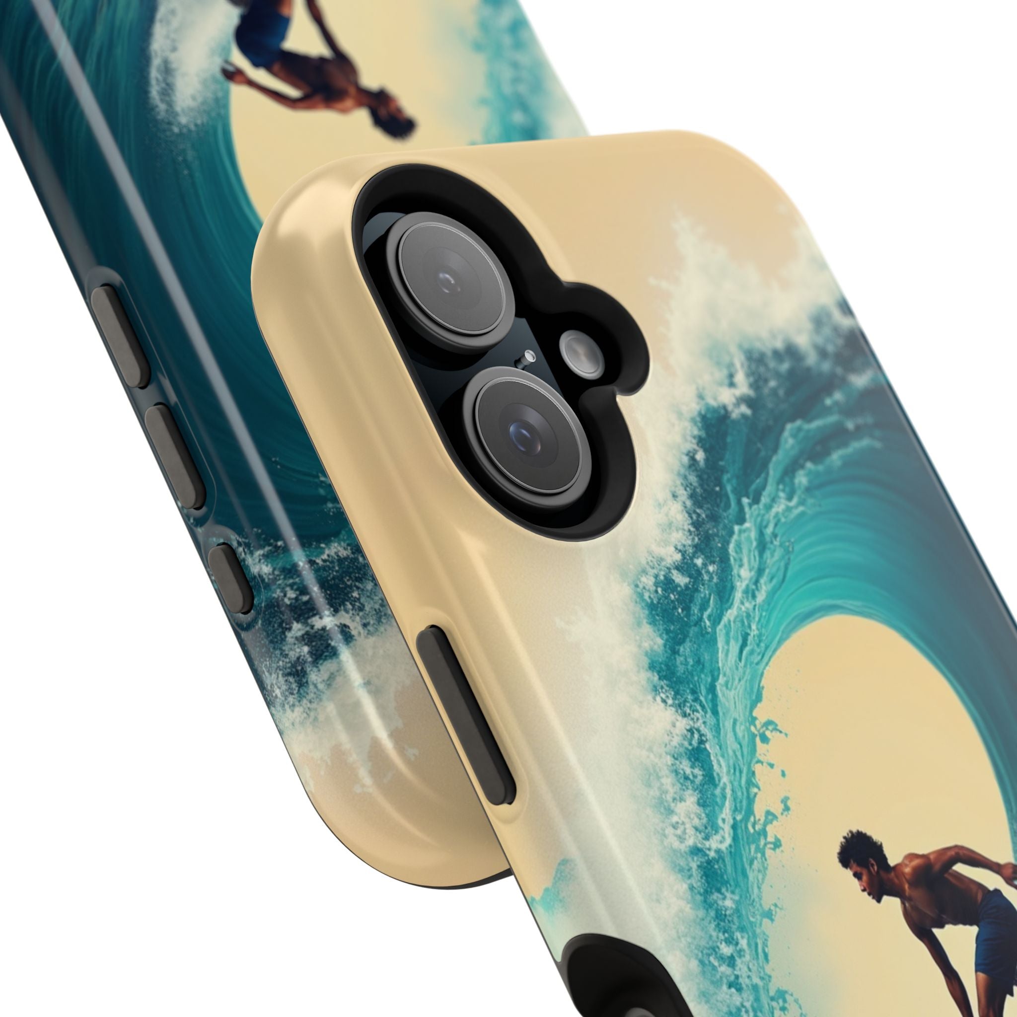 Surfer Riding a Wave iPhone Case — Magnetic Impact-Resistant - Magnolia Wild SC