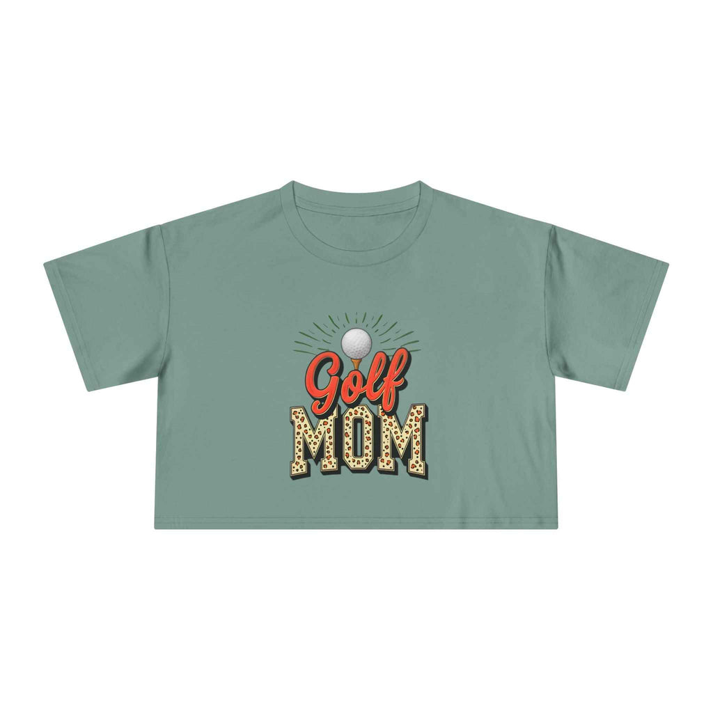 Golf Mom Cheetah Print Women's Crop Tee