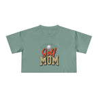 Golf Mom Cheetah Print Women's Crop Tee