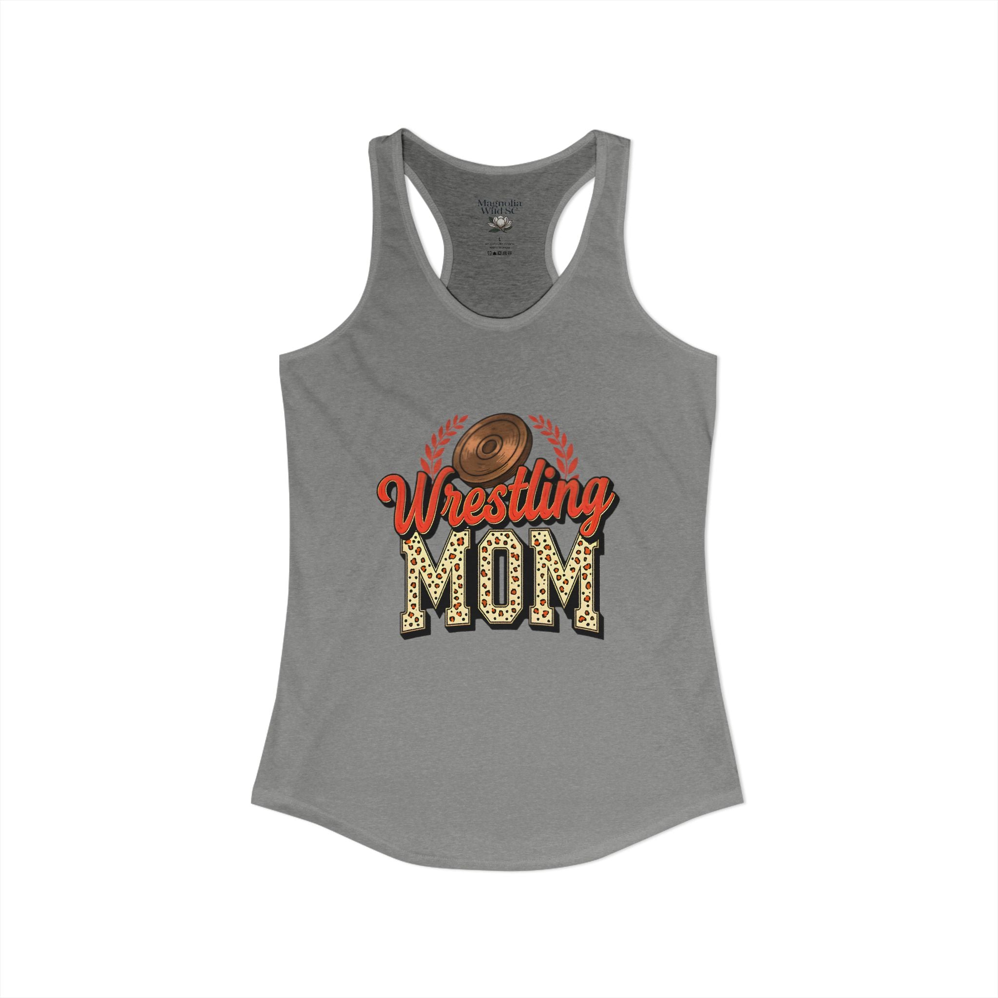 Wrestling Mom Racerback Tank – Personalized Name & Number Option | Lightweight Women’s Wrestling Tank Top - Magnolia Wild SC