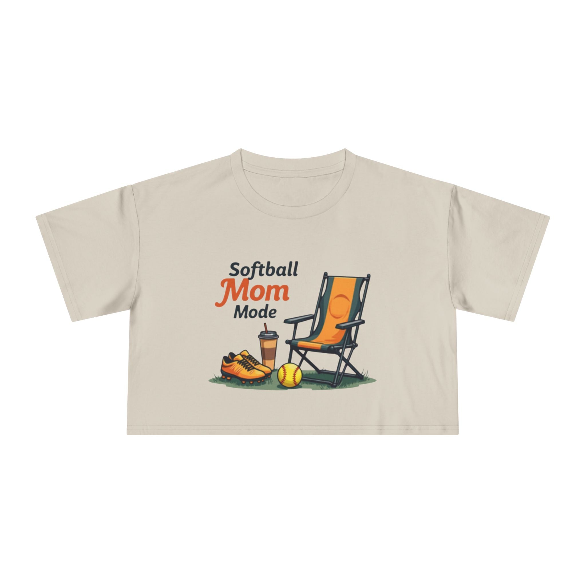 Softball Mom Mode Crop Tee - Magnolia Wild SC
