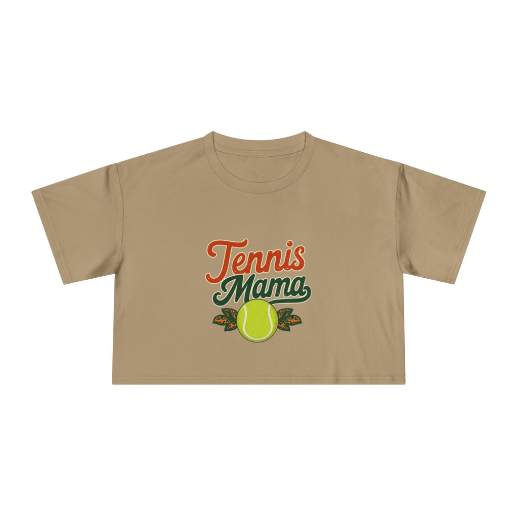 Tennis Mama Crop Tee | Retro Tennis Graphic, Mom Sports Top - Magnolia Wild SC