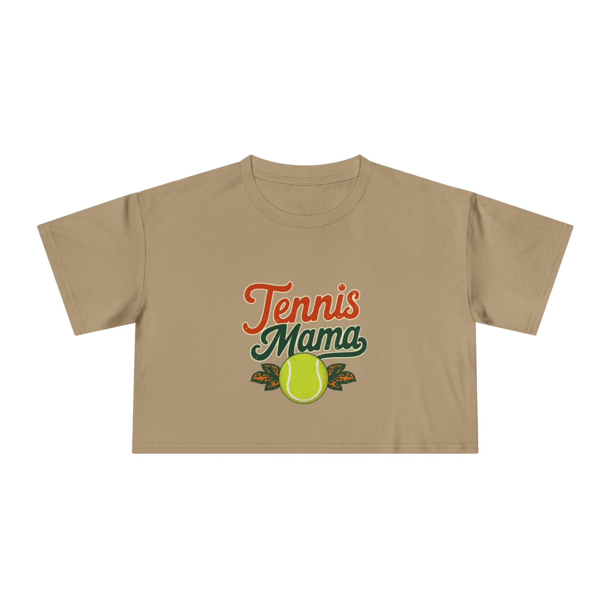 Tennis Mama Crop Tee | Retro Tennis Graphic, Mom Sports Top - Magnolia Wild SC