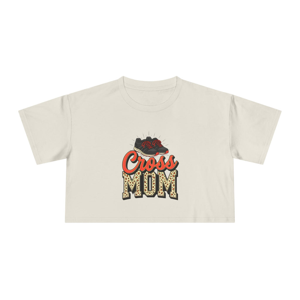Cross Country Mom Cheetah Print Women's Crop Tee - Magnolia Wild SC