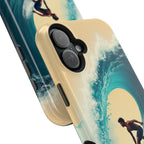 Surfer Riding a Wave iPhone Case — Magnetic Impact-Resistant - Magnolia Wild SC