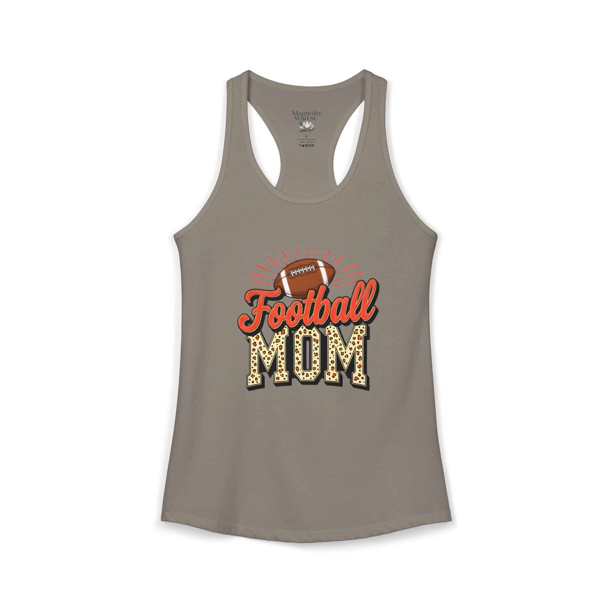 Football Mom Racerback Tank – Personalized Name & Number Option | Lightweight Women’s Football Tank Top - Magnolia Wild SC