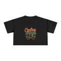Cycling Mama Crop Tee — Retro Cycling Graphic - Magnolia Wild SC