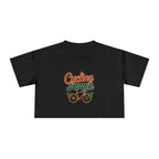Cycling Mama Crop Tee — Retro Cycling Graphic - Magnolia Wild SC