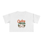 Cycling Mama Crop Tee — Retro Cycling Graphic - Magnolia Wild SC