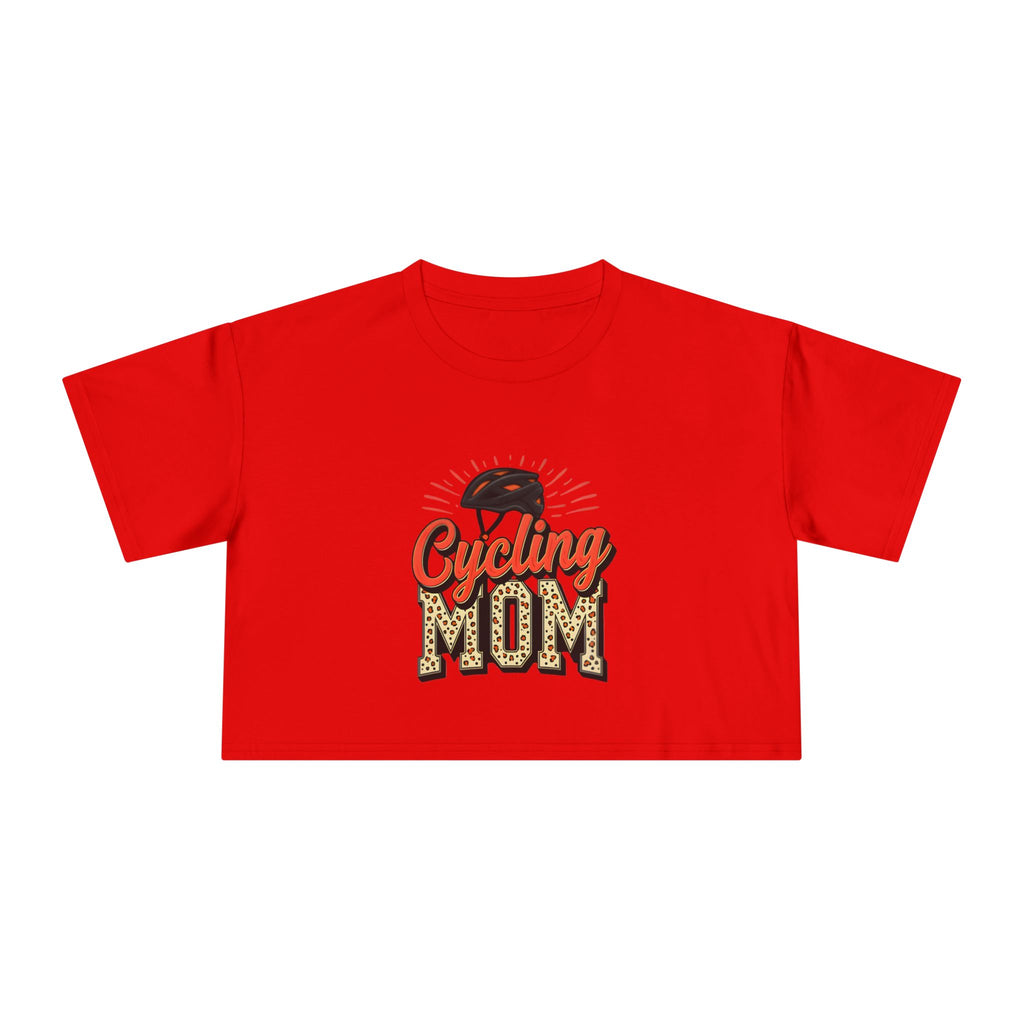 Cycling Mom Cheetah Print Crop Tee - Magnolia Wild SC