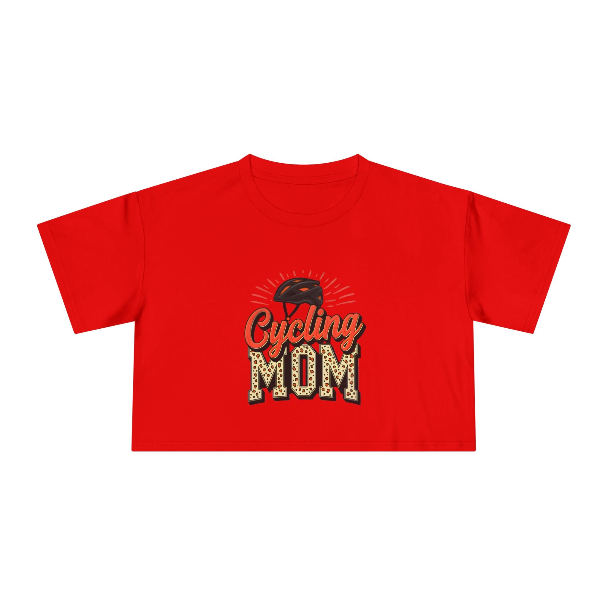 Cycling Mom Cheetah Print Crop Tee - Magnolia Wild SC