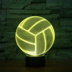Volleyball 3D LED Night Light – Color Changing Lamp with Remote - Magnolia Wild SC