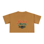 Hockey Mama Crop Tee | Retro Hockey Graphic, Mom Sports Top - Magnolia Wild SC