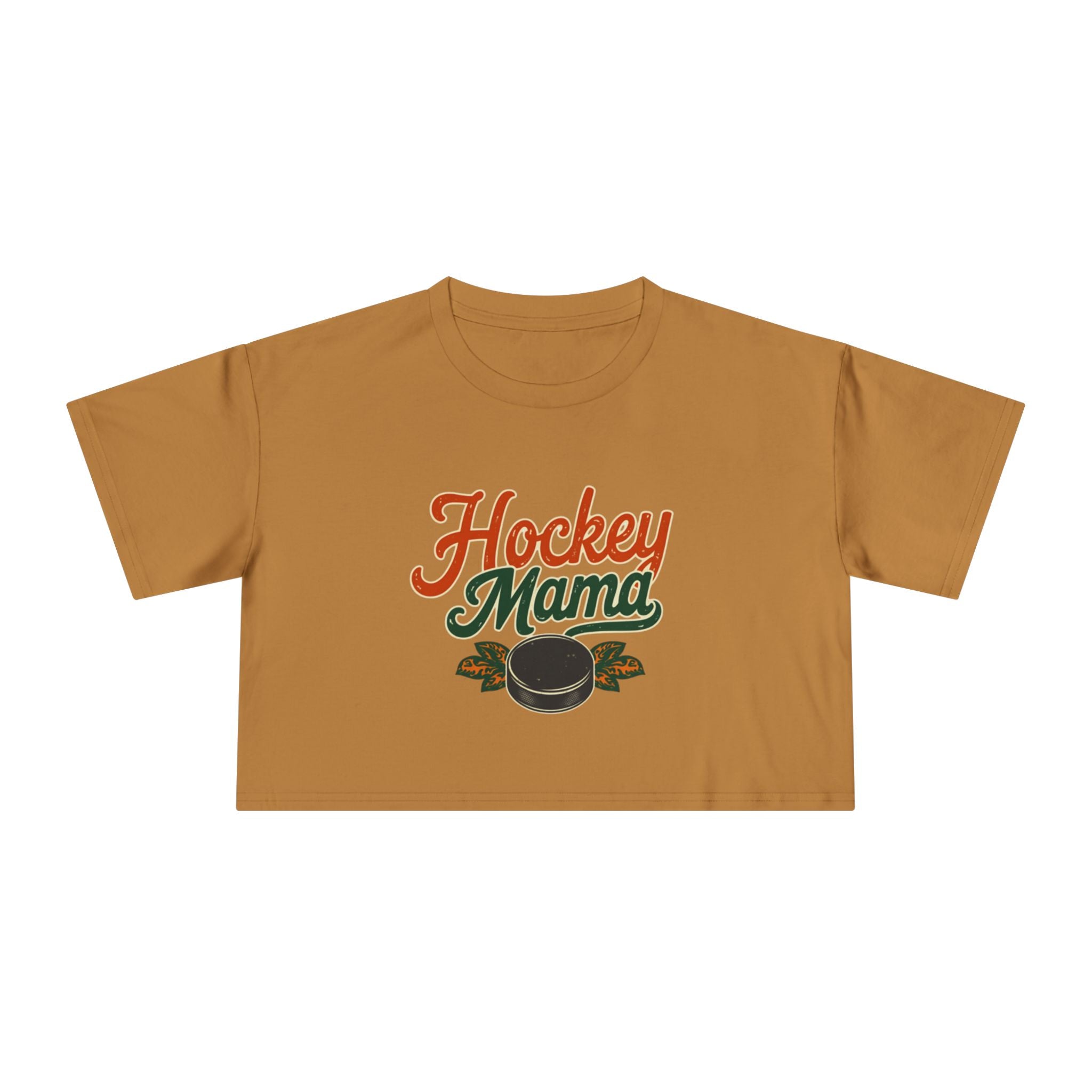 Hockey Mama Crop Tee | Retro Hockey Graphic, Mom Sports Top - Magnolia Wild SC