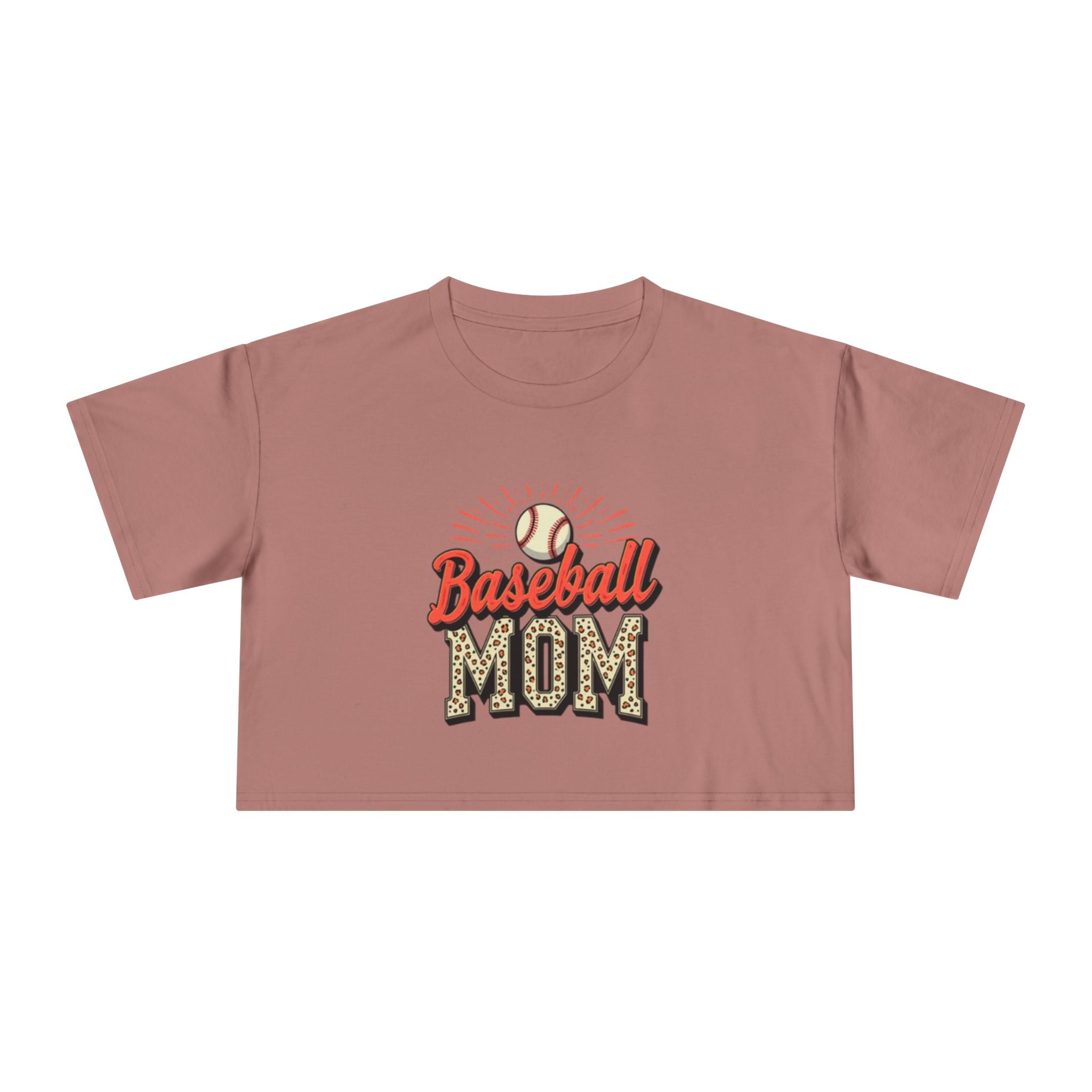 Baseball Mom Cheetah Print Women's Crop Tee - Magnolia Wild SC