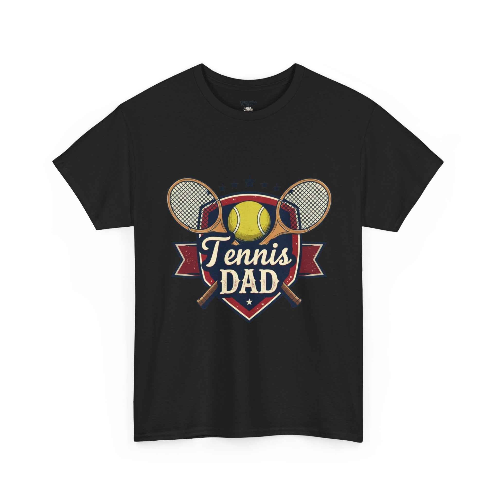 Retro Badge Style: The Vintage Tennis Dad Shield Tee