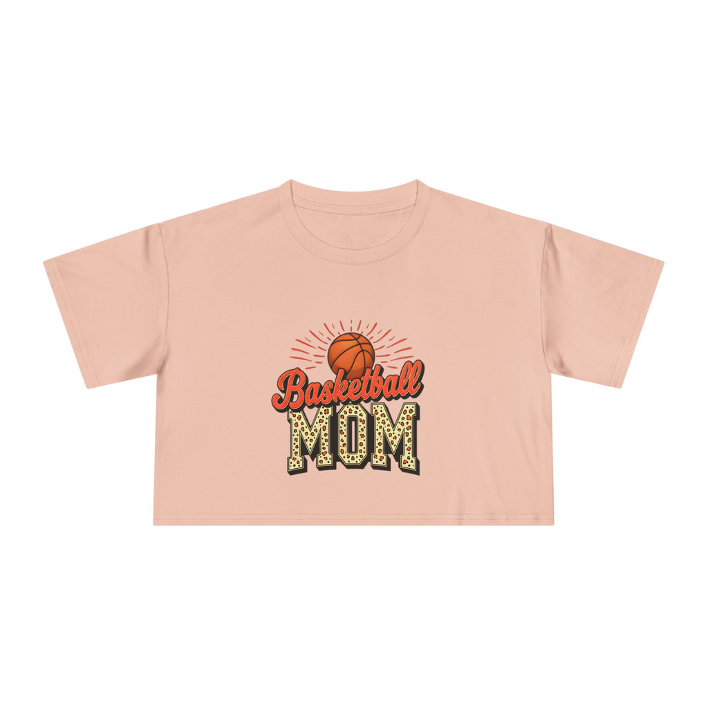 Basketball Mom Cheetah Print Women's Crop Tee - Magnolia Wild SC