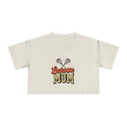 Lacrosse Mom Cheetah Print Women's Crop Tee - Magnolia Wild SC
