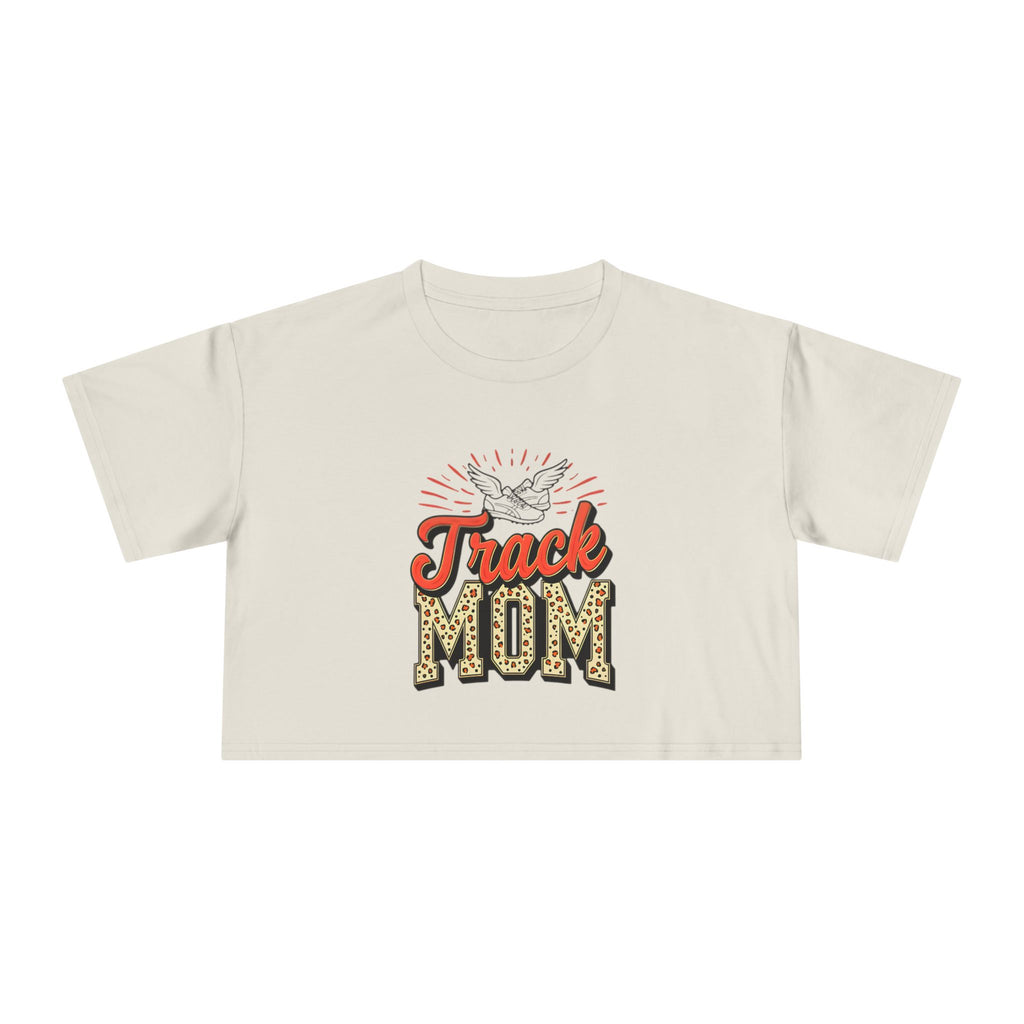 Track Mom Cheetah Print Women's Crop Tee - Magnolia Wild SC