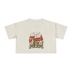 Track Mom Cheetah Print Women's Crop Tee - Magnolia Wild SC