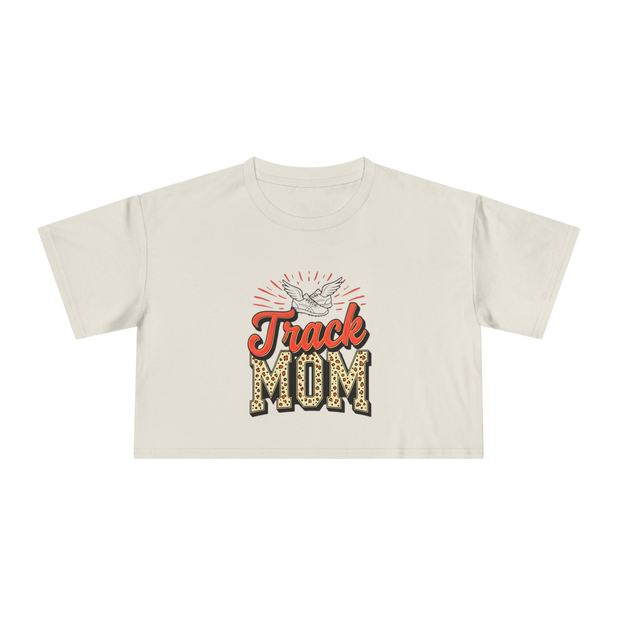 Track Mom Cheetah Print Women's Crop Tee - Magnolia Wild SC
