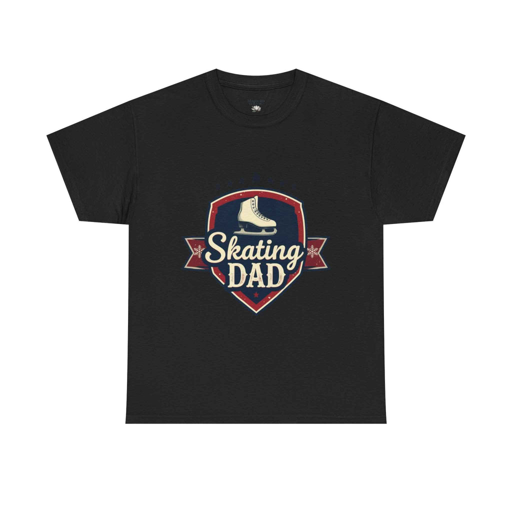 Retro Badge Style: The Vintage Figure Skating Dad Shield Tee