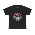 Retro Badge Style: The Vintage Figure Skating Dad Shield Tee