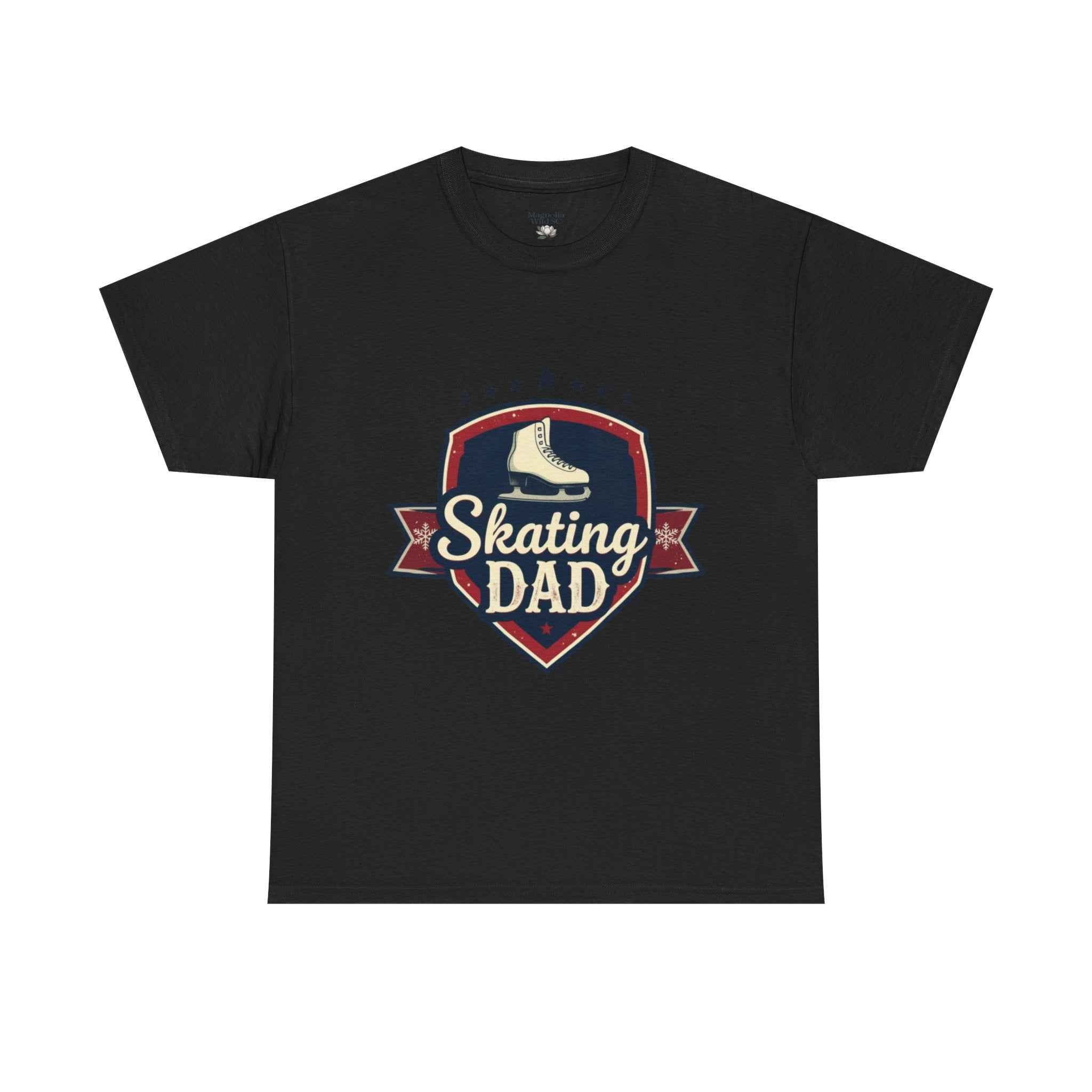 Retro Badge Style: The Vintage Figure Skating Dad Shield Tee