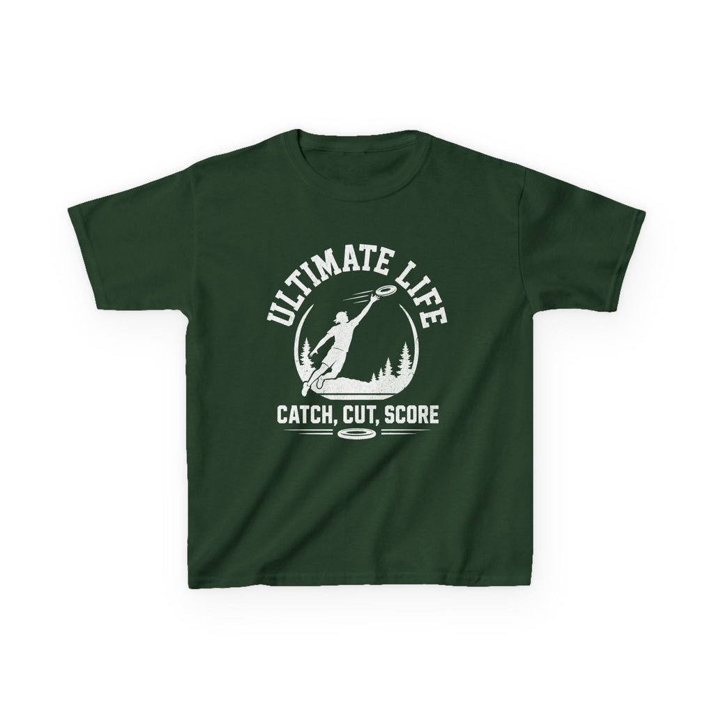 Ultimate Life Kids Tee — “Catch, Cut, Score” Ultimate Frisbee Youth Shirt - Magnolia Wild SC