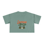 Lacrosse Mama Crop Tee | Retro Lacrosse Graphic, Mom Sports Top - Magnolia Wild SC