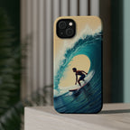 Surfer Riding a Wave iPhone Case — Magnetic Impact-Resistant - Magnolia Wild SC