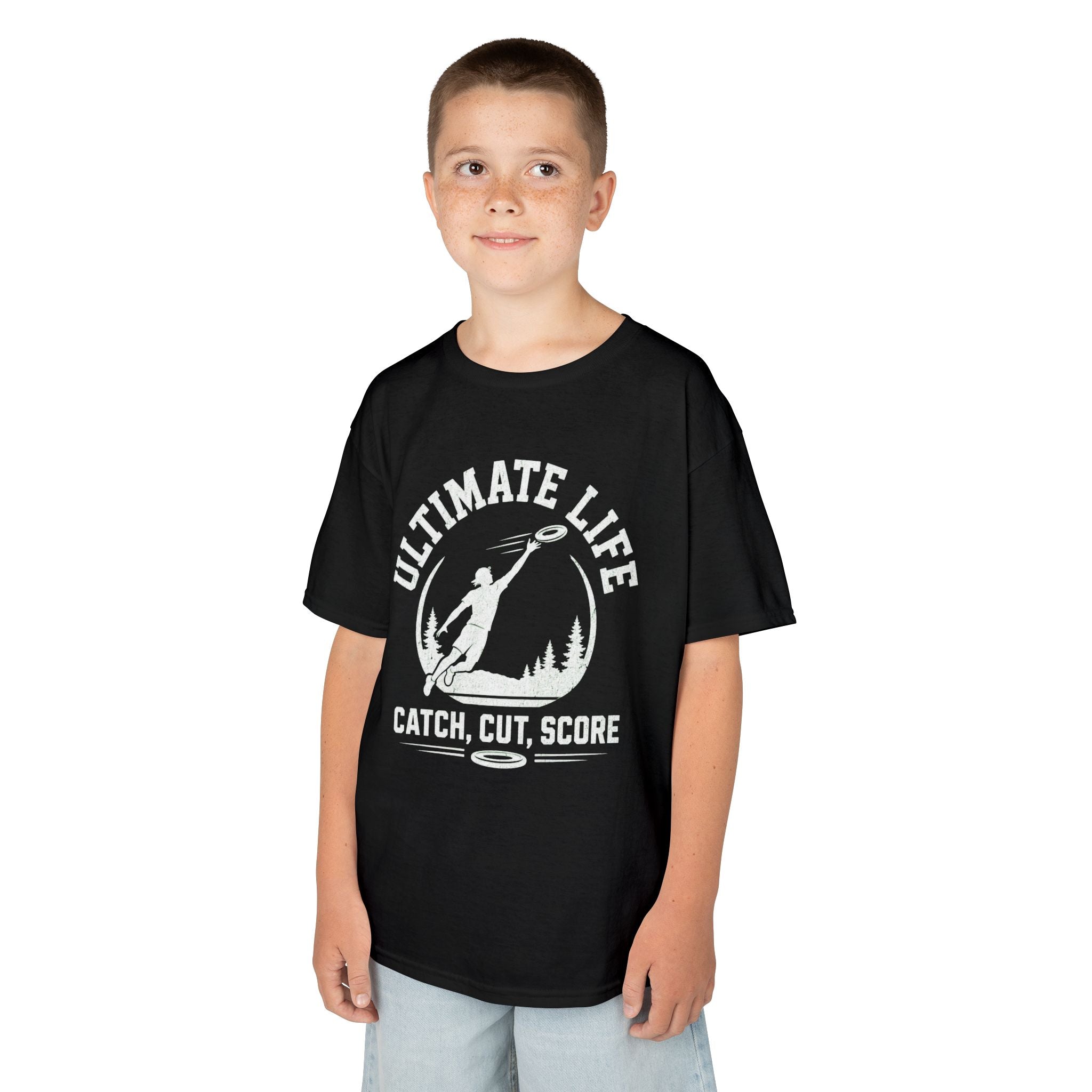 Ultimate Life Kids Tee — “Catch, Cut, Score” Ultimate Frisbee Youth Shirt - Magnolia Wild SC