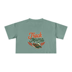 Track Mama Crop Tee | Retro Track and Field Graphic, Mom Sports Top - Magnolia Wild SC