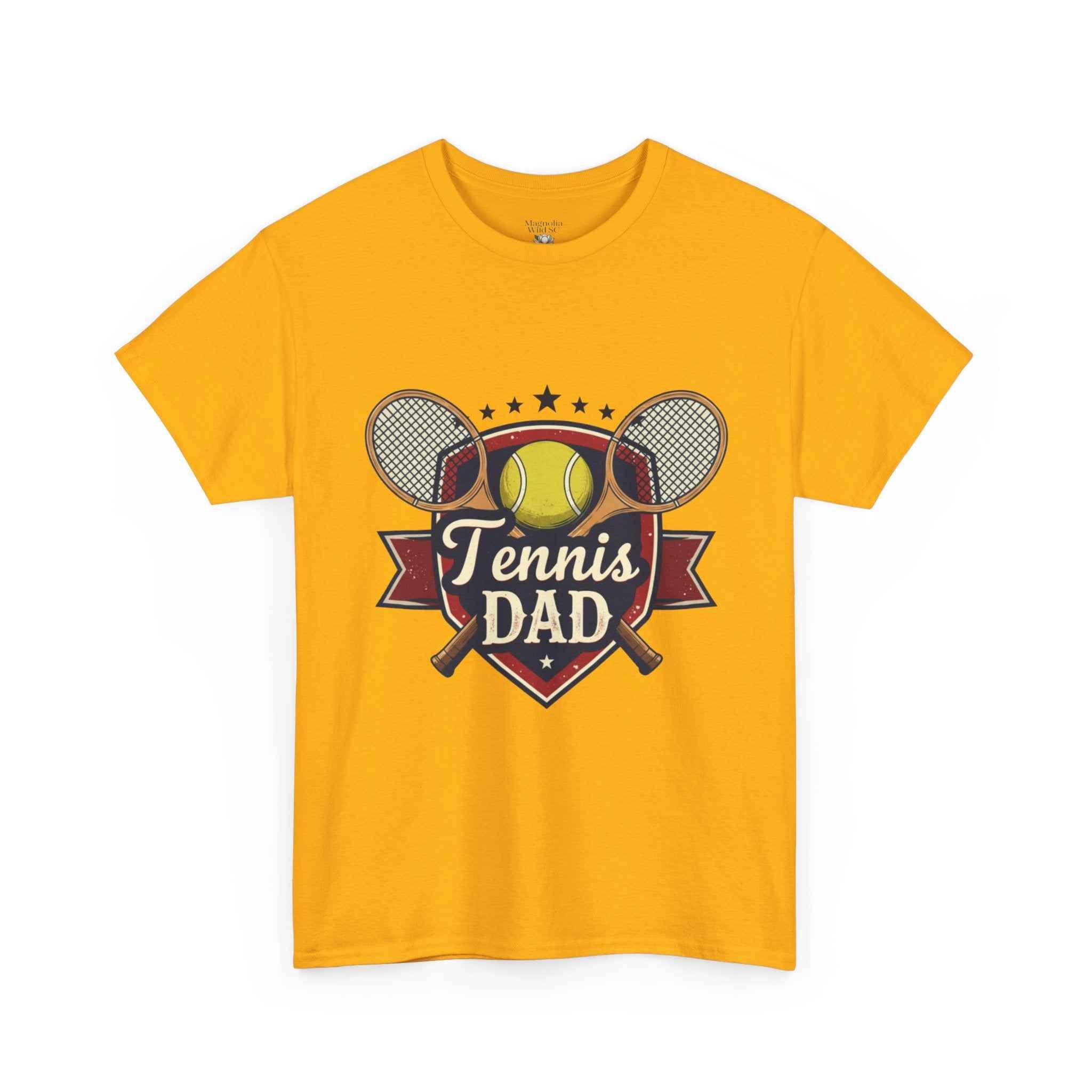 Retro Badge Style: The Vintage Tennis Dad Shield Tee