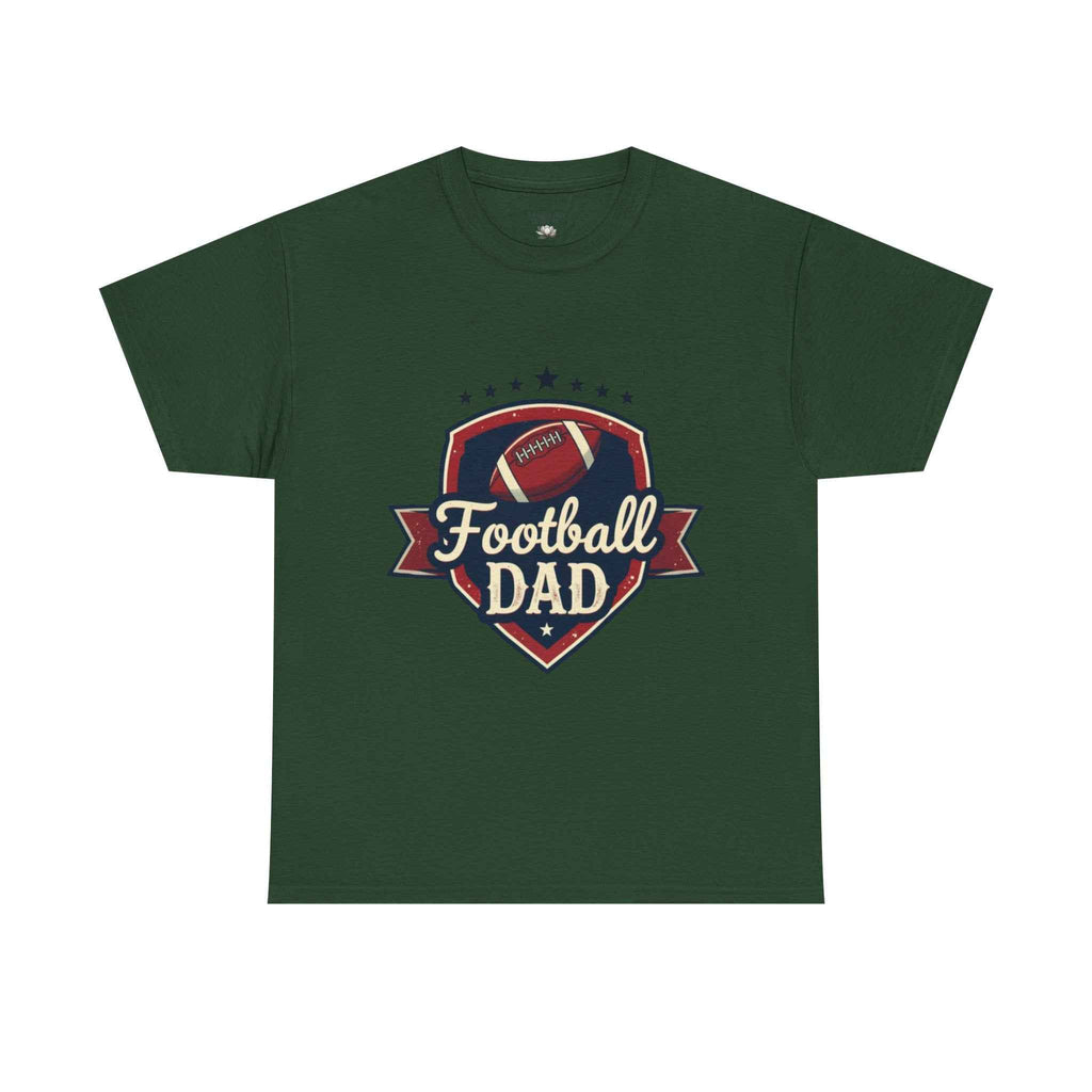 Retro Badge Style: The Vintage Football Dad Shield Tee
