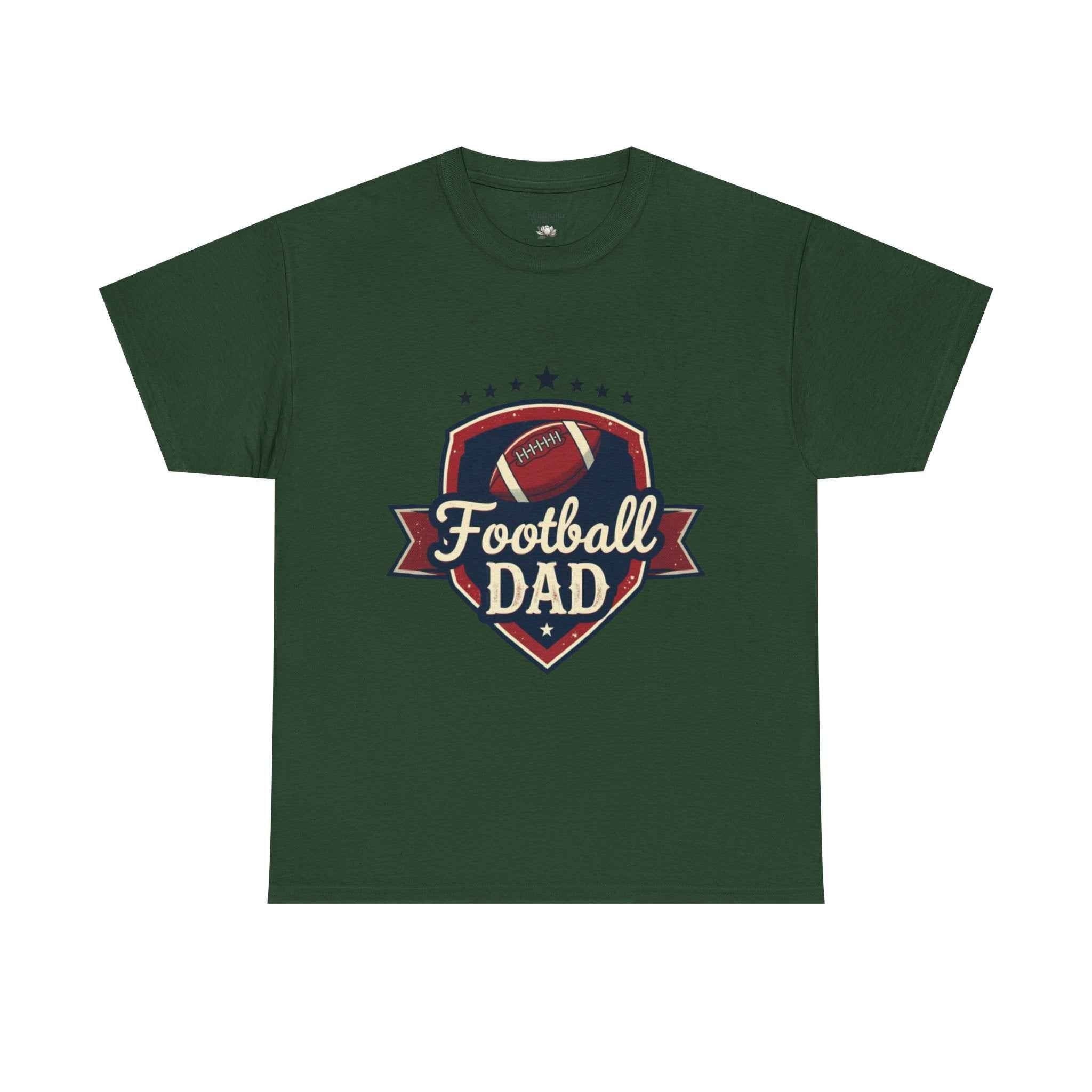Retro Badge Style: The Vintage Football Dad Shield Tee