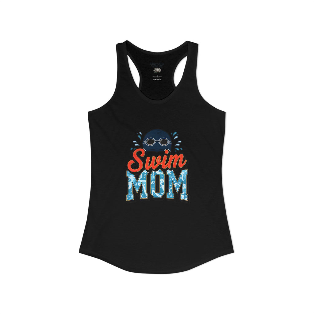 Swim Mom Racerback Tank – Personalized Name & Number Option | Lightweight Women’s Swim Tank Top - Magnolia Wild SC