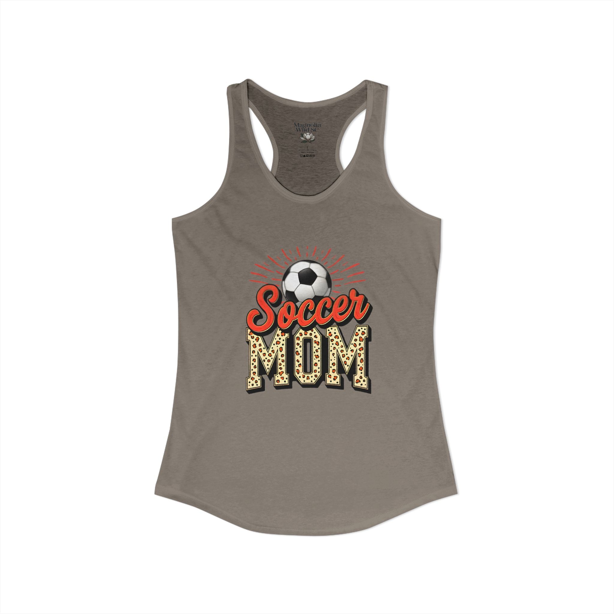 Soccer Mom Racerback Tank – Personalized Name & Number Option | Lightweight Women’s Soccer Tank Top - Magnolia Wild SC