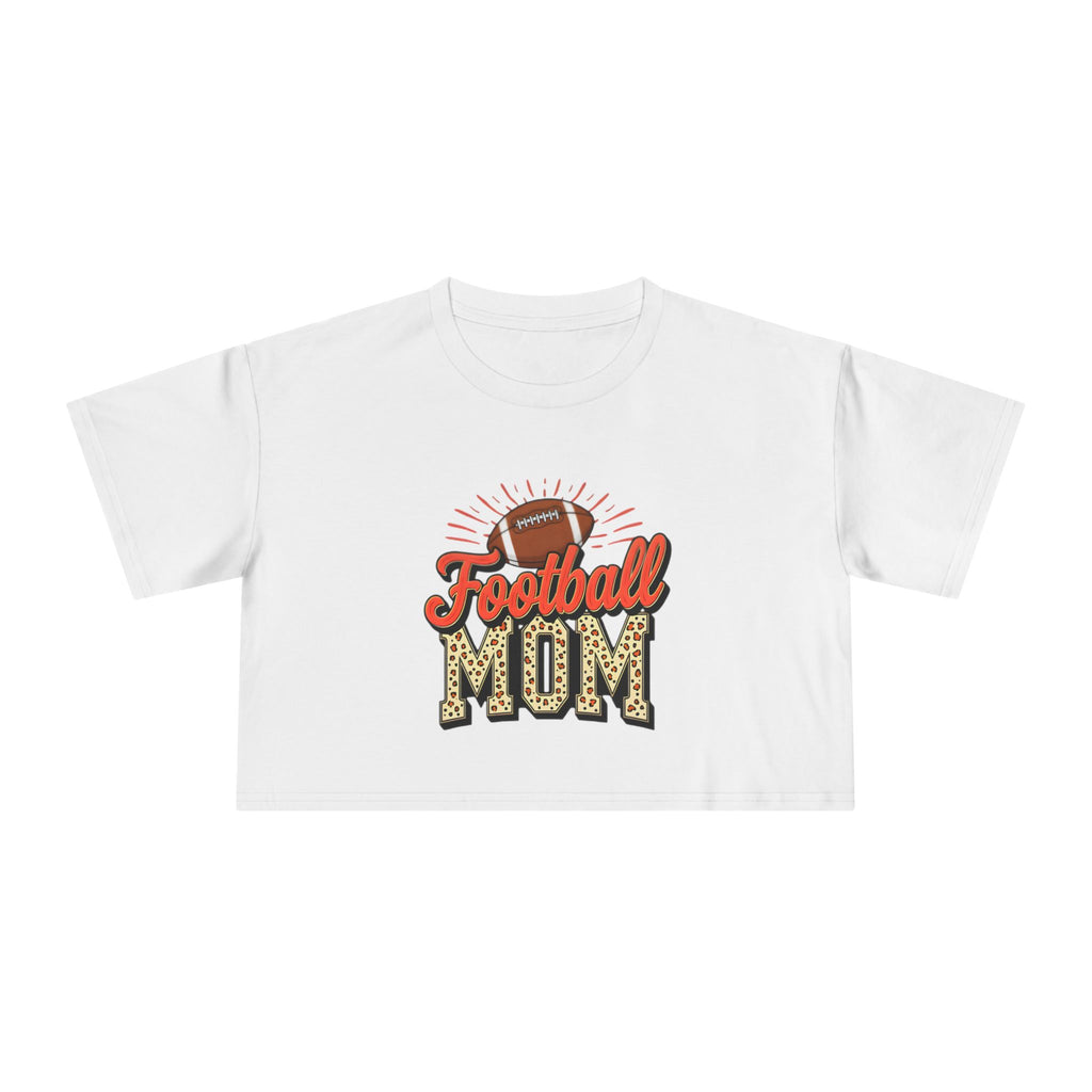 Football Mom Cheetah Print Crop Tee - Magnolia Wild SC