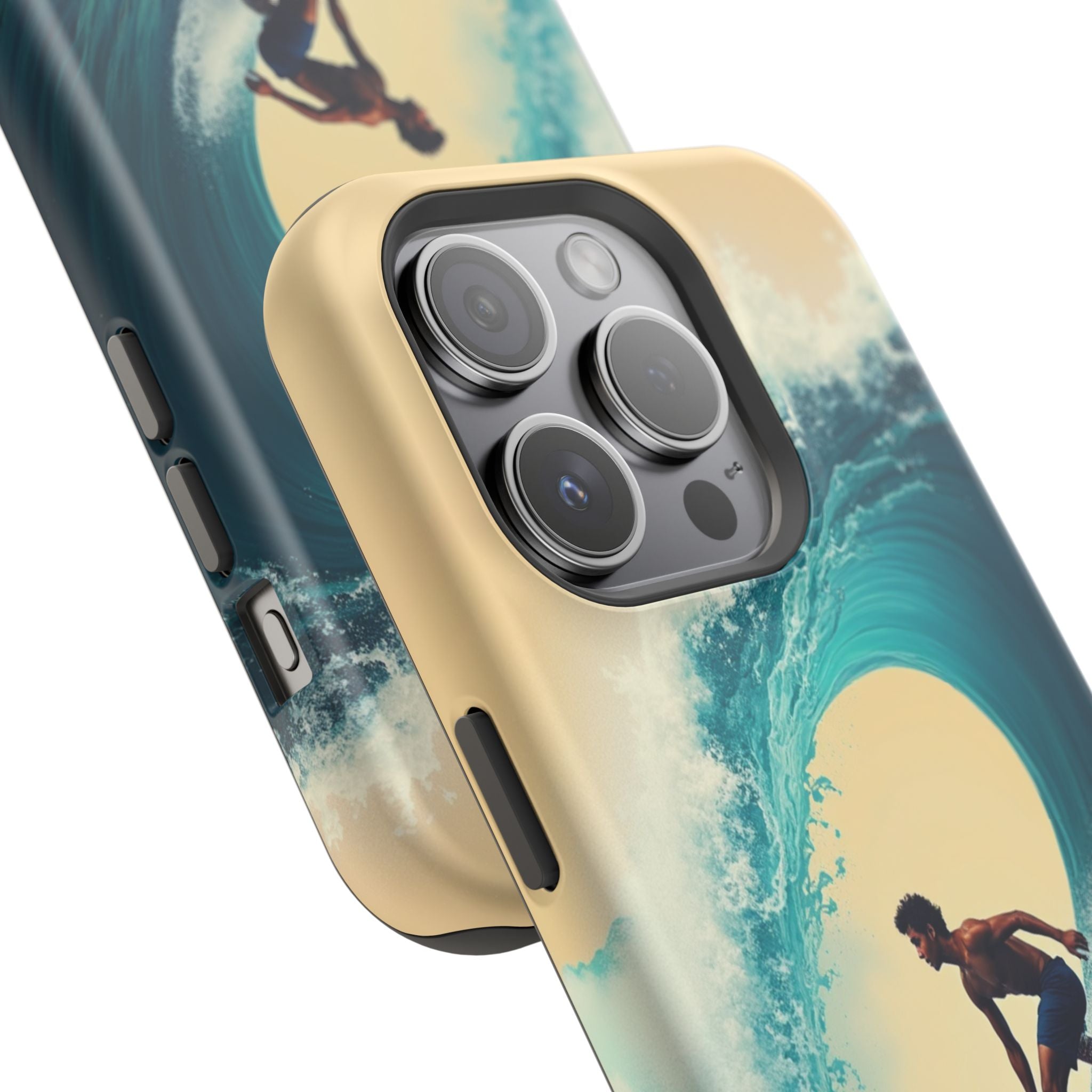 Surfer Riding a Wave iPhone Case — Magnetic Impact-Resistant - Magnolia Wild SC