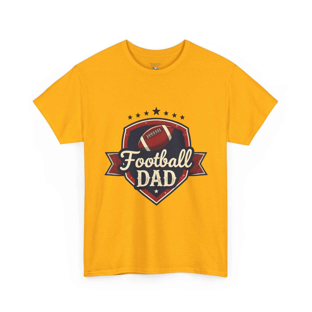 Retro Badge Style: The Vintage Football Dad Shield Tee